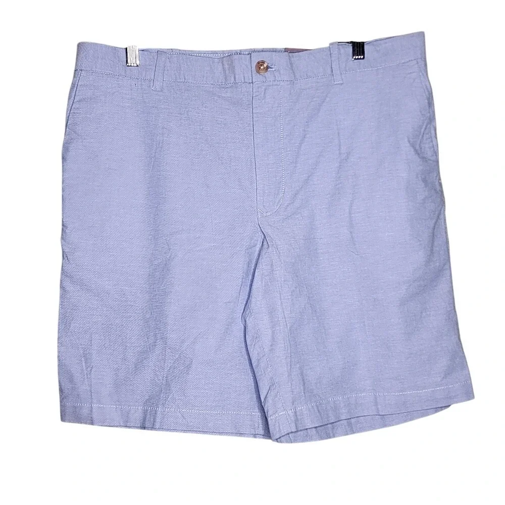 Izod Men's Chambray Blue Cotton Blend Shorts Coastal‎ Beach Vacation 36